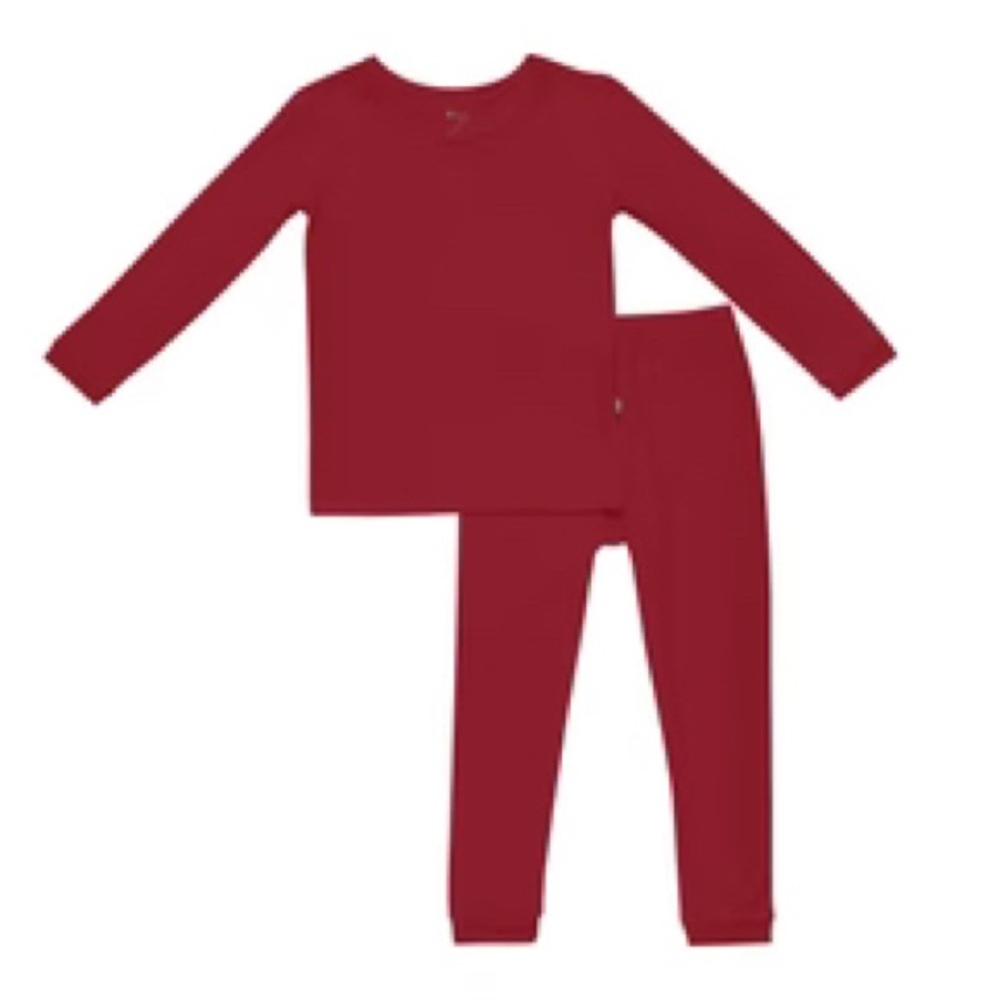 Kyte Baby 2T Long Sleeve Pajamas in Ruby (red) Excellent Used Condition
